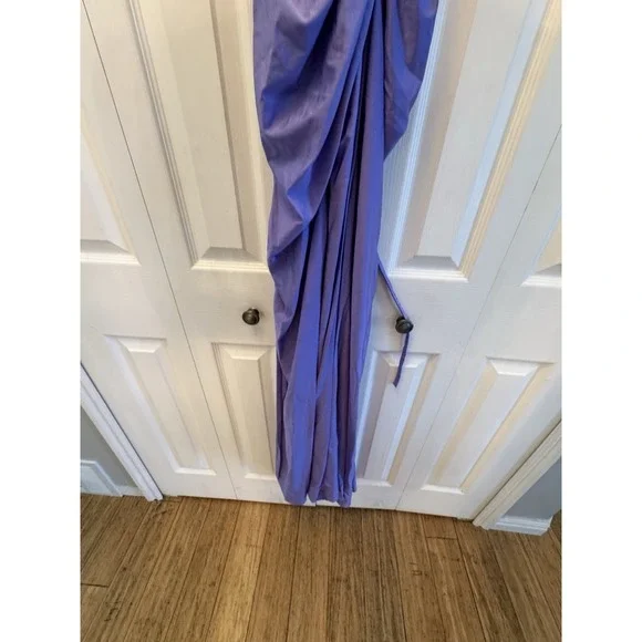 La Femme - 28506 Off Shoulder Tie Low-Cut Open Back Jersey Prom Dress Sz 8. - Picture 6 of 10